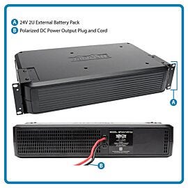External 24V battery pack offers extended battery runtime when used with main tower UPS system | 1529-99 displayed