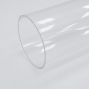Acrylic Tube; Clear, 3/8" OD Square, 1/16" Wall Thick, 6' L, UV-Resistant, Extruded